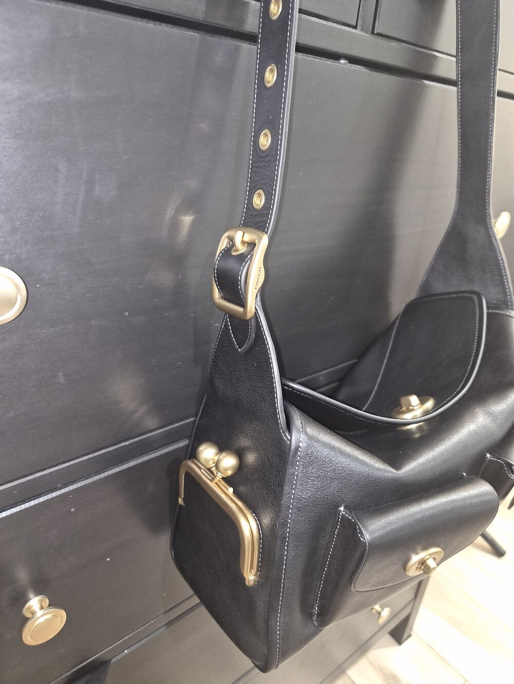 Coach Haversack Black Leather - Picture 2 of 9
